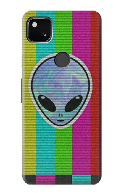 W3437 Extraterrestre Aucun signal Etui Coque Housse et Flip Housse Cuir pour Google Pixel 4a