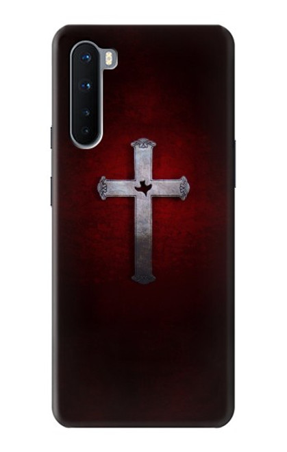 W3160 Croix chrétienne Etui Coque Housse et Flip Housse Cuir pour OnePlus Nord