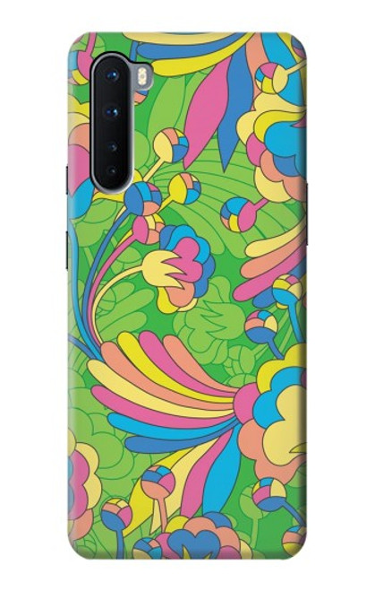 W3273 Fleur Ligne Motif Art Etui Coque Housse et Flip Housse Cuir pour OnePlus Nord