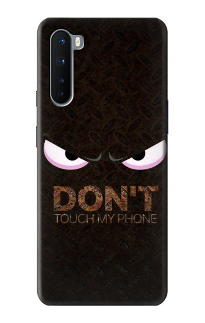 W3412 Ne touche pas mon téléphone Etui Coque Housse et Flip Housse Cuir pour OnePlus Nord