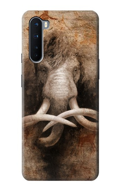 W3427 Mammoth Ancient Art la Grotte Etui Coque Housse et Flip Housse Cuir pour OnePlus Nord