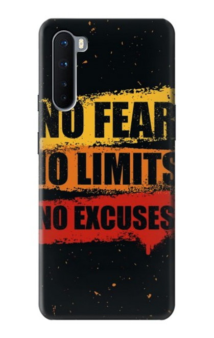 W3492 Sans Peur Limités D'excuses Etui Coque Housse et Flip Housse Cuir pour OnePlus Nord