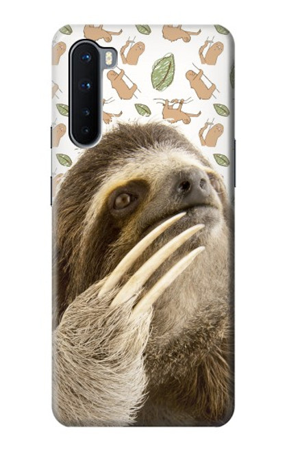 W3559 Motif Sloth Etui Coque Housse et Flip Housse Cuir pour OnePlus Nord