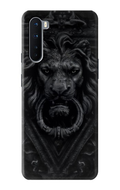 W3619 Lion noir gothique Etui Coque Housse et Flip Housse Cuir pour OnePlus Nord