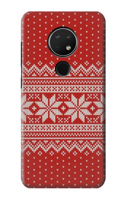 W3384 Motif d'hiver sans couture tricot Etui Coque Housse et Flip Housse Cuir pour Nokia 6.2