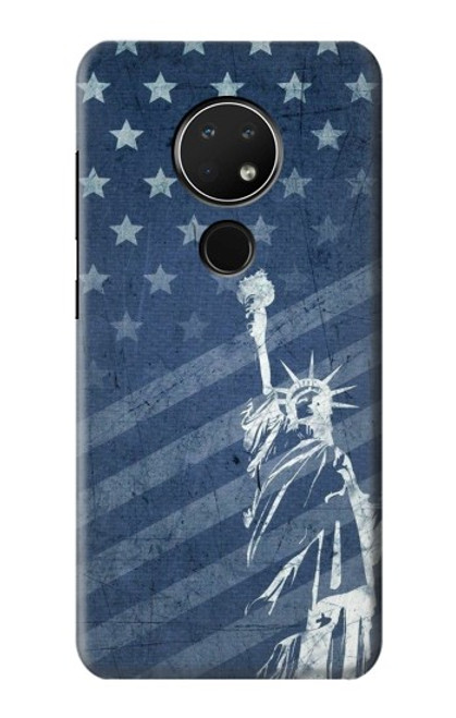 W3450 Drapeau des États-Unis Statue de la Liberté Etui Coque Housse et Flip Housse Cuir pour Nokia 6.2