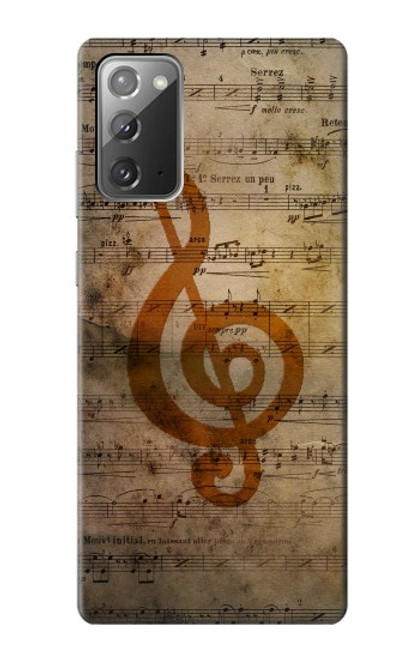 W2368 Note de musique Etui Coque Housse et Flip Housse Cuir pour Samsung Galaxy Note 20