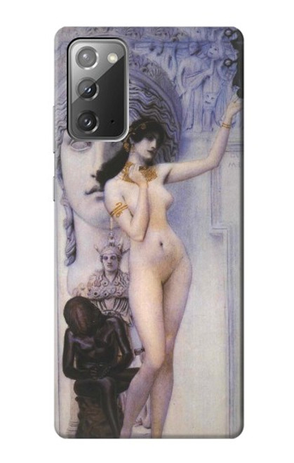 W3353 Gustav Klimt Allégorie de la sculpture Etui Coque Housse et Flip Housse Cuir pour Samsung Galaxy Note 20