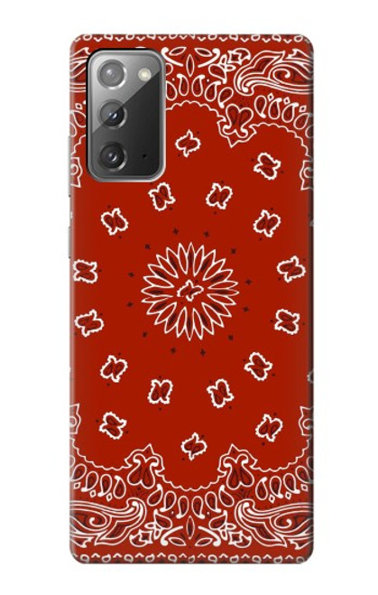 W3355 Motif Bandana Rouge Etui Coque Housse et Flip Housse Cuir pour Samsung Galaxy Note 20