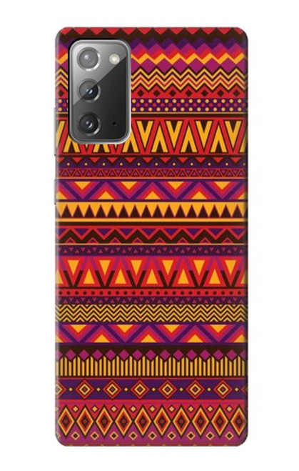 W3404 Aztèques Motif Etui Coque Housse et Flip Housse Cuir pour Samsung Galaxy Note 20