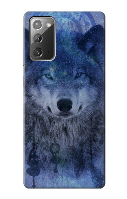 W3410 Loup Dream Catcher Etui Coque Housse et Flip Housse Cuir pour Samsung Galaxy Note 20