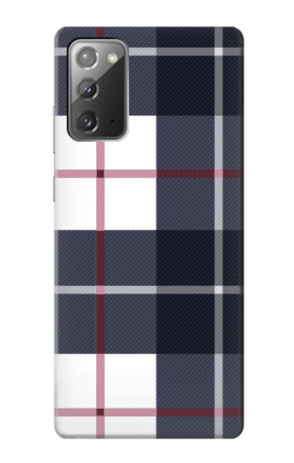 W3452 Plaid en tissu Etui Coque Housse et Flip Housse Cuir pour Samsung Galaxy Note 20