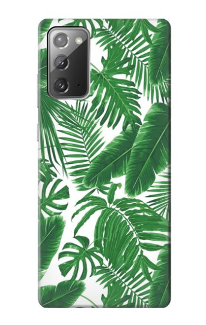 W3457 Papier Palm Monstera Etui Coque Housse et Flip Housse Cuir pour Samsung Galaxy Note 20