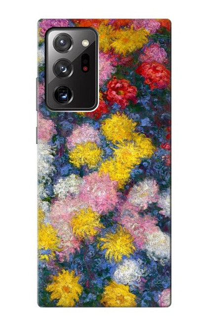 W3342 Claude Monet Chrysanthèmes Etui Coque Housse et Flip Housse Cuir pour Samsung Galaxy Note 20 Ultra, Ultra 5G