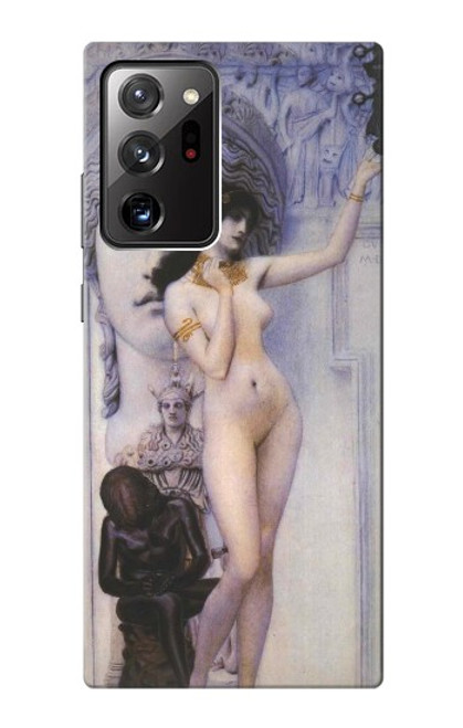 W3353 Gustav Klimt Allégorie de la sculpture Etui Coque Housse et Flip Housse Cuir pour Samsung Galaxy Note 20 Ultra, Ultra 5G