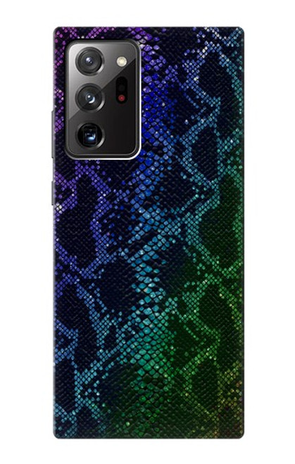 W3366 Arc en ciel Python graphique Imprimer Peau Etui Coque Housse et Flip Housse Cuir pour Samsung Galaxy Note 20 Ultra, Ultra 5G