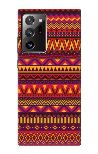 W3404 Aztèques Motif Etui Coque Housse et Flip Housse Cuir pour Samsung Galaxy Note 20 Ultra, Ultra 5G