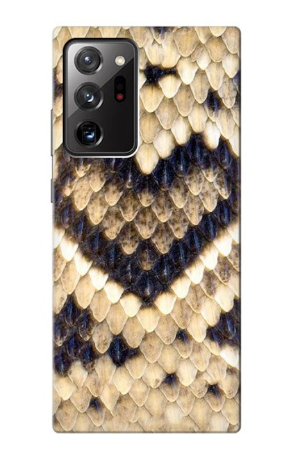 W3417 Diamant Rattle Serpent graphique Imprimer Etui Coque Housse et Flip Housse Cuir pour Samsung Galaxy Note 20 Ultra, Ultra 5G