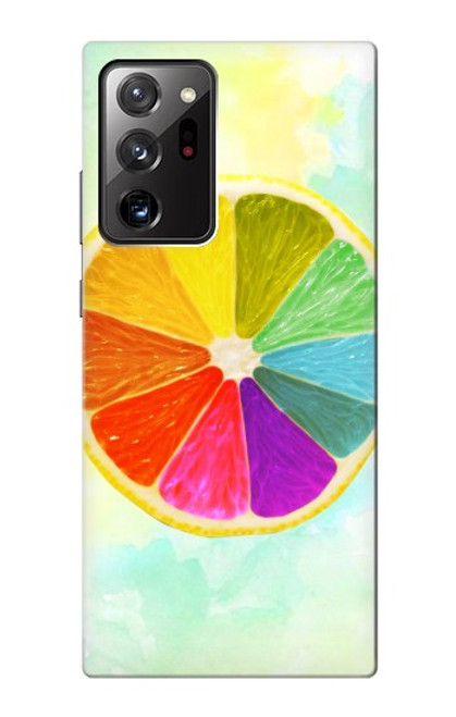 W3493 citron coloré Etui Coque Housse et Flip Housse Cuir pour Samsung Galaxy Note 20 Ultra, Ultra 5G