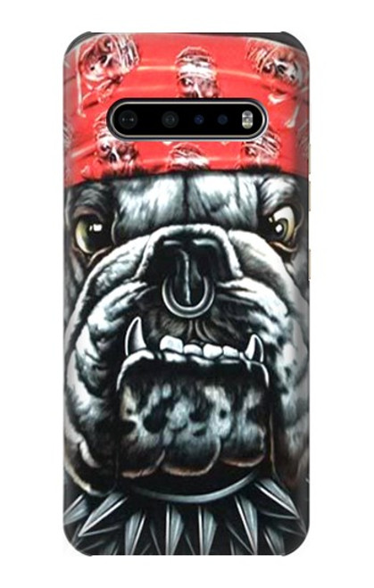 W0100 Bouledogue Football américain Etui Coque Housse et Flip Housse Cuir pour LG V60 ThinQ 5G