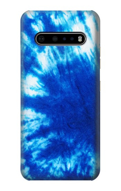 W1869 Tie Dye Bleu Etui Coque Housse et Flip Housse Cuir pour LG V60 ThinQ 5G