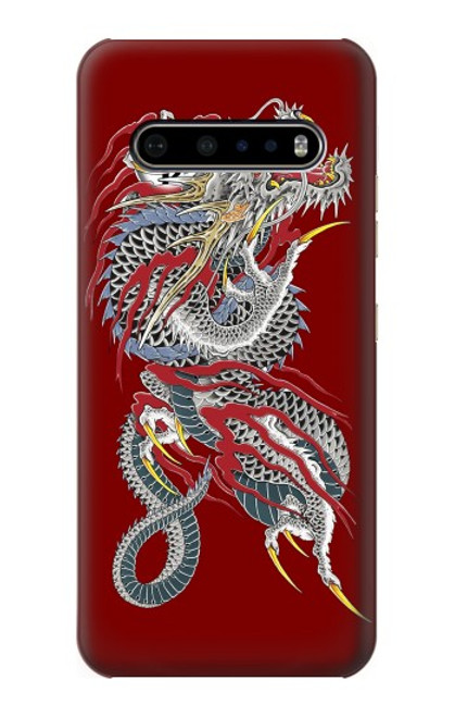 W2104 Yakuza dragon Tatouage Etui Coque Housse et Flip Housse Cuir pour LG V60 ThinQ 5G