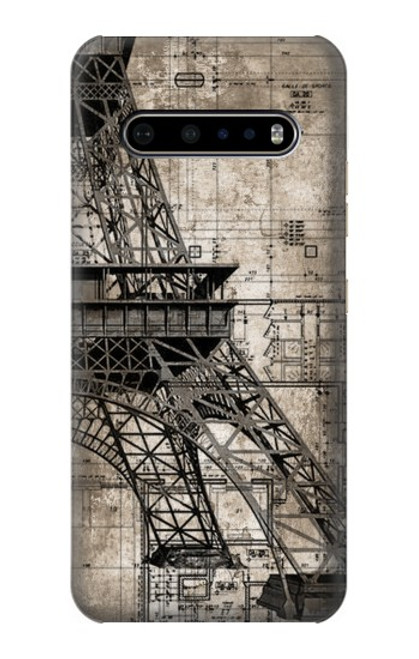 W3416 Plan Tour Eiffel Etui Coque Housse et Flip Housse Cuir pour LG V60 ThinQ 5G