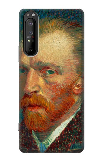 W3335 Vincent Van Gogh Autoportrait Etui Coque Housse et Flip Housse Cuir pour Sony Xperia 1 II