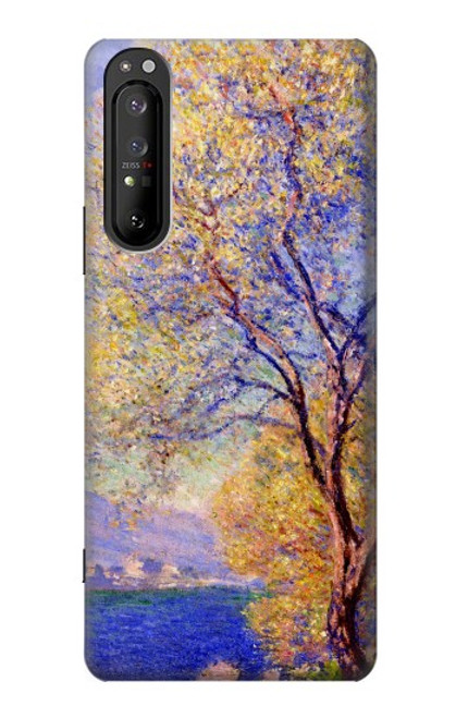 W3339 Claude Monet Antibes vue des jardins Salis Etui Coque Housse et Flip Housse Cuir pour Sony Xperia 1 II