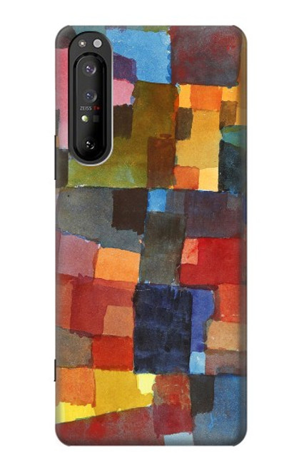 W3341 Paul Klee Raumarchitekturen Etui Coque Housse et Flip Housse Cuir pour Sony Xperia 1 II