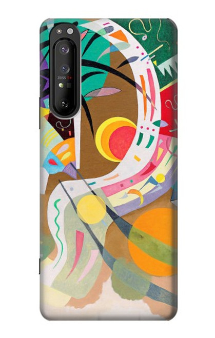 W3346 Vasily Kandinsky Guggenheim Etui Coque Housse et Flip Housse Cuir pour Sony Xperia 1 II