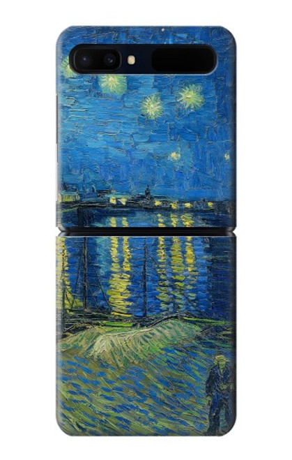 W3336 Van Gogh Nuit étoilée sur le Rhône Etui Coque Housse et Flip Housse pour Samsung Galaxy Z Flip 5G