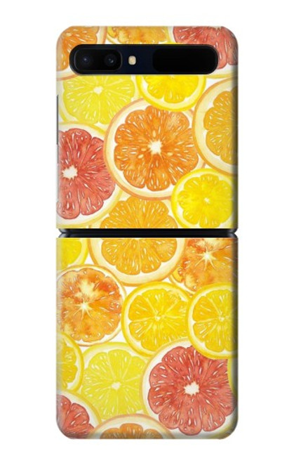 W3408 citron Etui Coque Housse et Flip Housse pour Samsung Galaxy Z Flip 5G