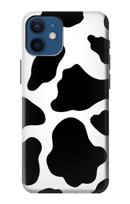 W2096 Motif de vache transparente Etui Coque Housse et Flip Housse Cuir pour iPhone 12 mini