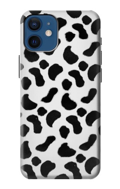 W2728 dalmatiens Texture Etui Coque Housse et Flip Housse Cuir pour iPhone 12 mini