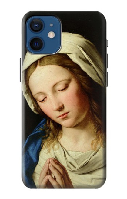 W3476 Prière Vierge Marie Etui Coque Housse et Flip Housse Cuir pour iPhone 12 mini