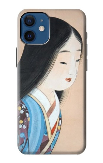 W3483 Japon Beauté Kimono Etui Coque Housse et Flip Housse Cuir pour iPhone 12 mini