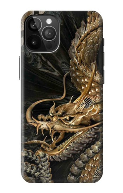 W0426 Dragon d'or Etui Coque Housse et Flip Housse Cuir pour iPhone 12 Pro Max