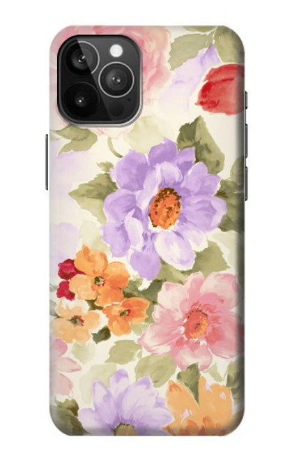 W3035 Peinture douce Fleur Etui Coque Housse et Flip Housse Cuir pour iPhone 12 Pro Max