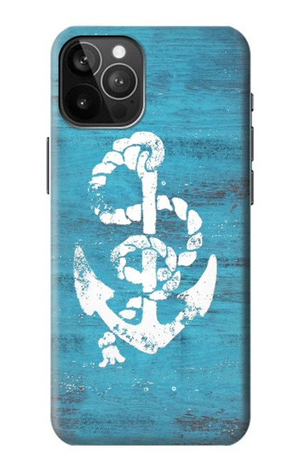 W3053 Marin Blue Anchor Etui Coque Housse et Flip Housse Cuir pour iPhone 12 Pro Max