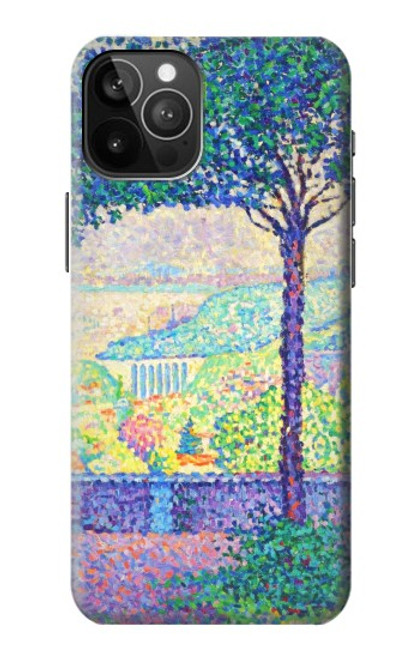 W3349 Paul Signac Terrasse de Meudon Etui Coque Housse et Flip Housse Cuir pour iPhone 12 Pro Max