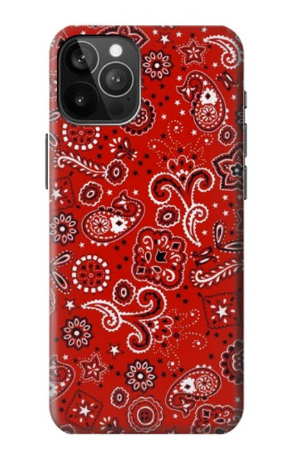 W3354 Rouge classique Bandana Etui Coque Housse et Flip Housse Cuir pour iPhone 12 Pro Max