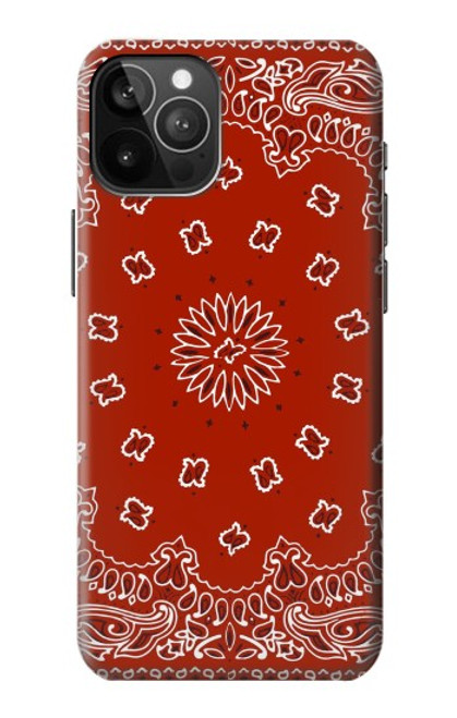 W3355 Motif Bandana Rouge Etui Coque Housse et Flip Housse Cuir pour iPhone 12 Pro Max