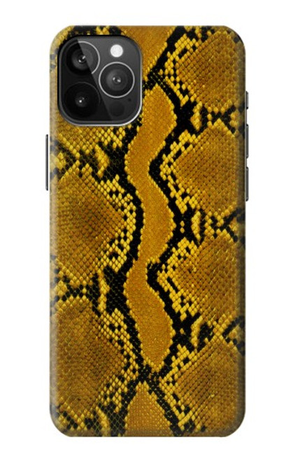 W3365 Python Imprimer Jaune graphique Peau Etui Coque Housse et Flip Housse Cuir pour iPhone 12 Pro Max