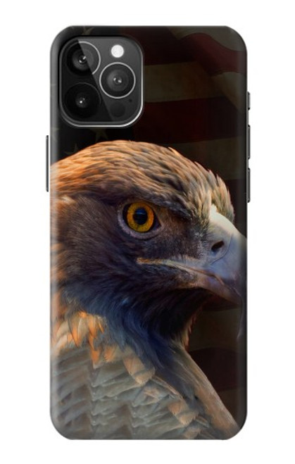 W3376 Aigle Drapeau américain Etui Coque Housse et Flip Housse Cuir pour iPhone 12 Pro Max