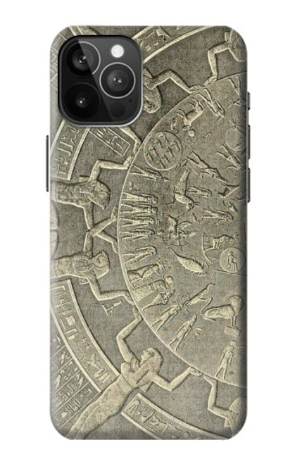 W3396 Dendérah Zodiaque Egypte ancienne Etui Coque Housse et Flip Housse Cuir pour iPhone 12 Pro Max