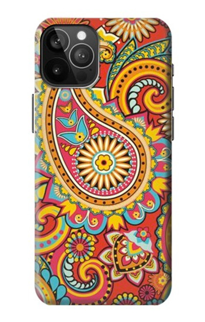 W3402 Floral Paisley Seamless Etui Coque Housse et Flip Housse Cuir pour iPhone 12 Pro Max