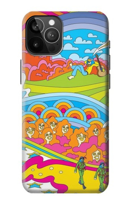 W3407 hippie Art Etui Coque Housse et Flip Housse Cuir pour iPhone 12 Pro Max