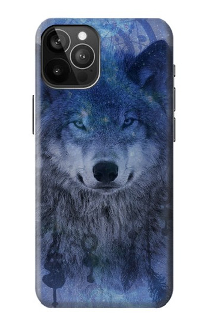 W3410 Loup Dream Catcher Etui Coque Housse et Flip Housse Cuir pour iPhone 12 Pro Max