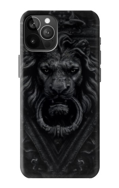 W3619 Lion noir gothique Etui Coque Housse et Flip Housse Cuir pour iPhone 12 Pro Max